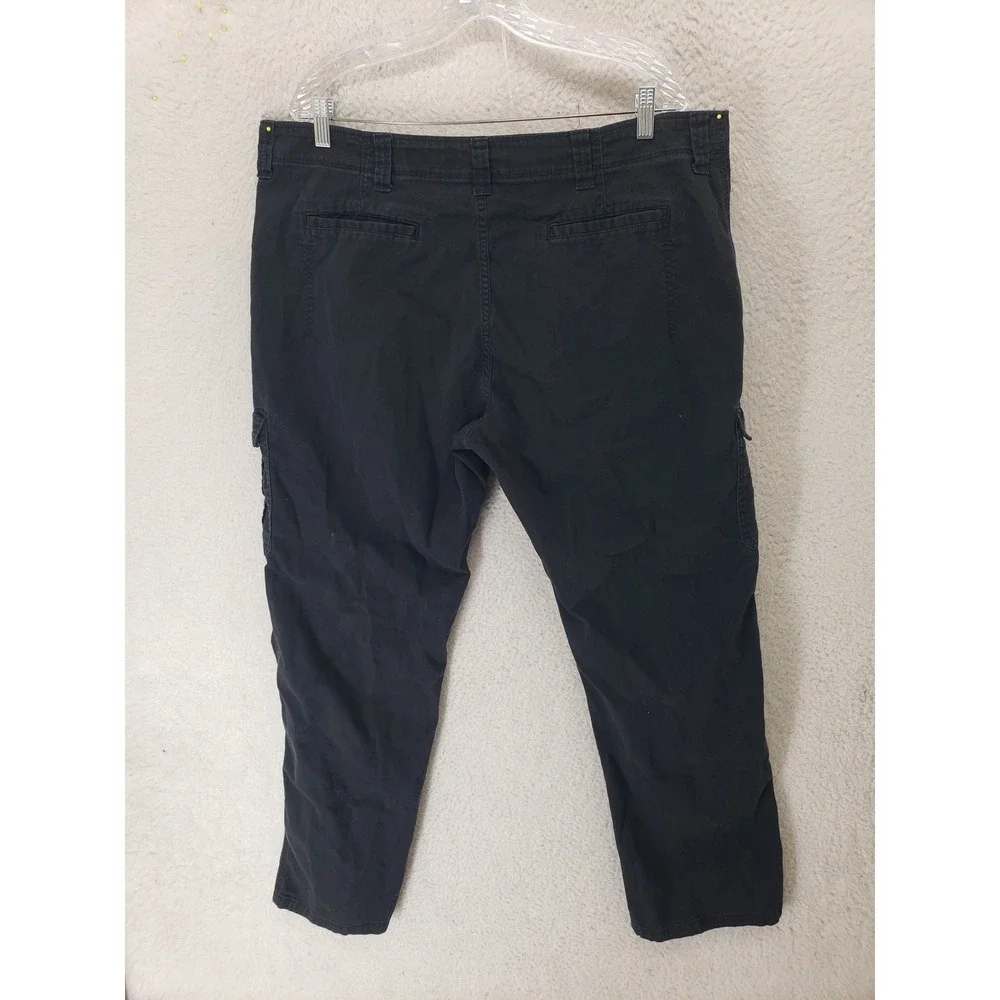Wrangler Cargo Pants Mens 38x32 Black Relaxed Fit Utility Pocket Outdoor Comfort